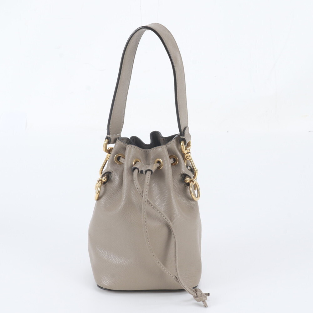 Fendi Mini Mon Trésor 8BS010 Leather Handbag Tote Bag with Gold Hardware - Wo...